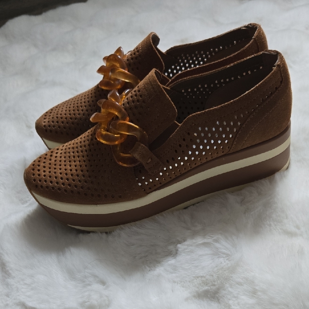 Brown Platform Loafers
